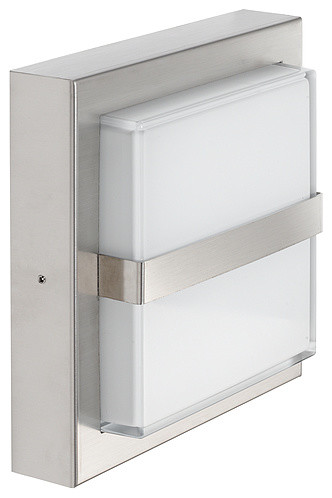 Loster Stripe Outdoor Wall Light, Stainless Steel, 3000 K