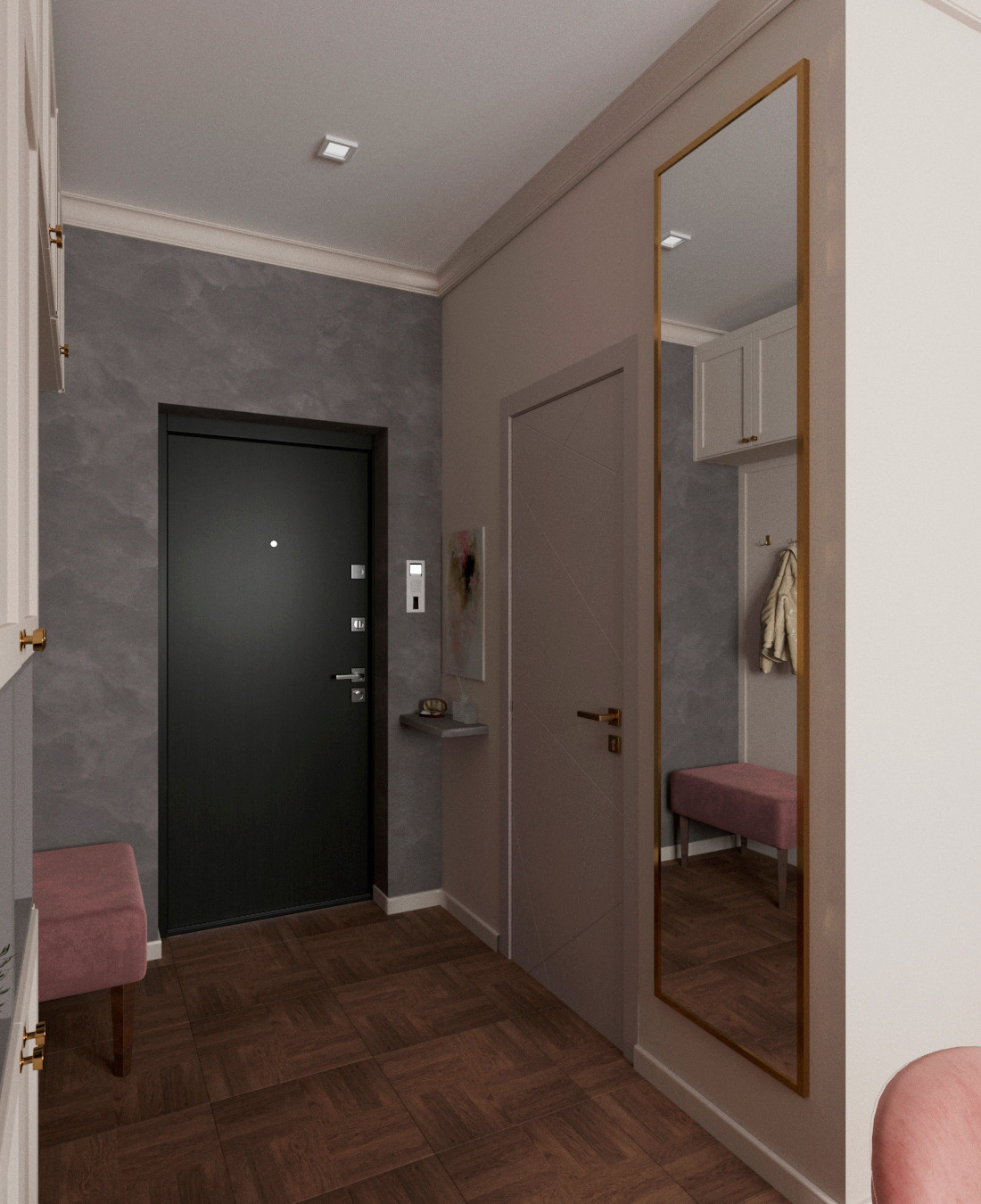 #Шик_в_однушке - кухня-коридор