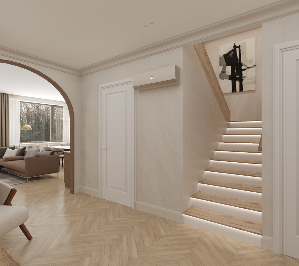 Современный таунхаус в теплой бежевой гамме