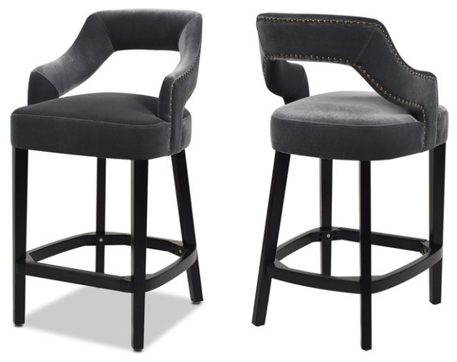 Jennifer Taylor Home Moderne 27" Counter Height Bar Stool (Set of 2