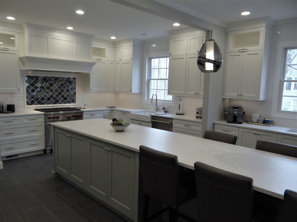 Gaithersburg White Transitional Kitchen