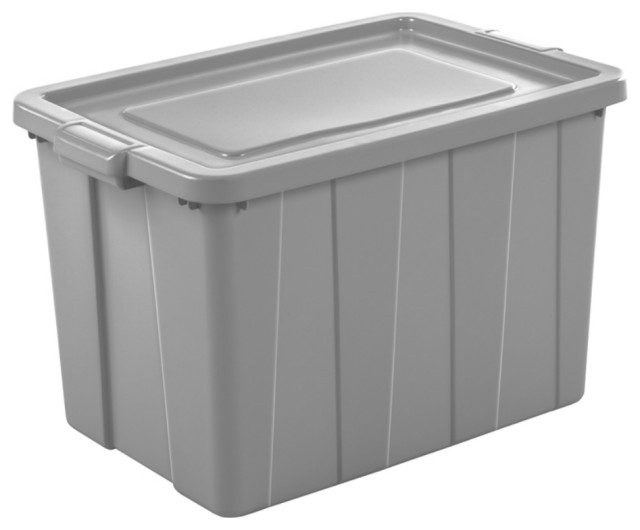 Sterilite 16796A04 Tuff1 Cement Storage Tote, 30 Gallon Transitional Storage Bins And Boxes
