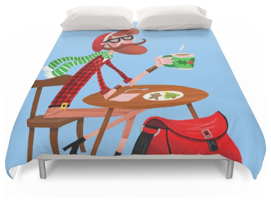 Kringle Or Hipster Duvet Cover Contemporary Duvet Covers And