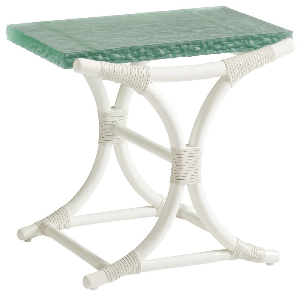 Dania Sea Glass End Table Beach Style Side Tables And End Tables