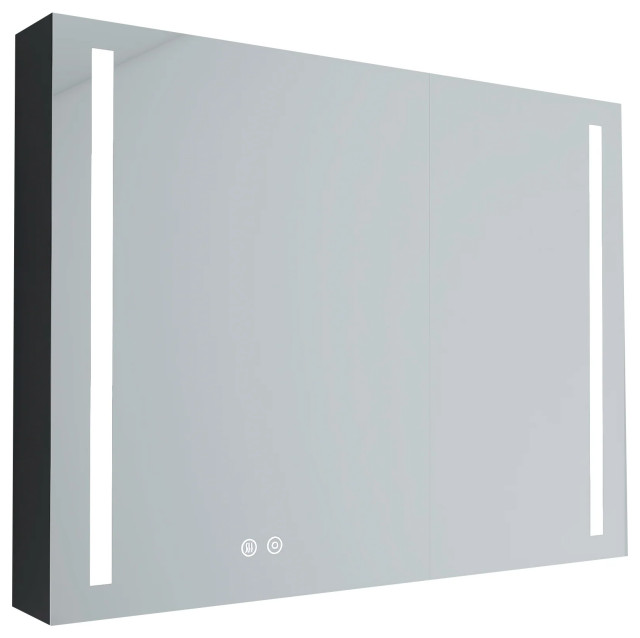 Surface Mount Bath Medicine Cabinet, Mirror and Shelves, 34" - Modern - Medicine Cabinets - by ...