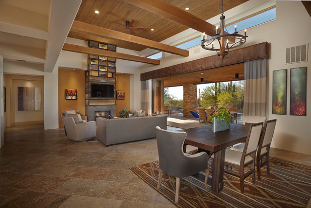 Desert Modern Rustic amerikanischer-suedwesten-esszimmer