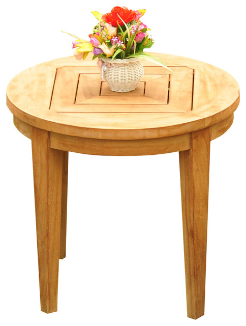 23 5 Outdoor Teak Stool Round Side Table End