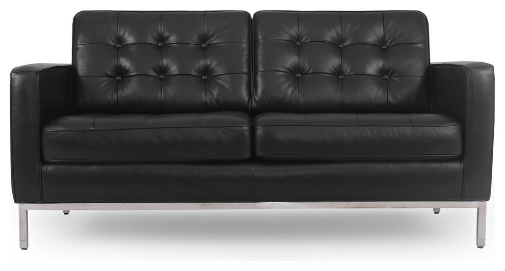 Kardiel Florence Mid Century Modern 62, Semi Aniline Leather Sofa