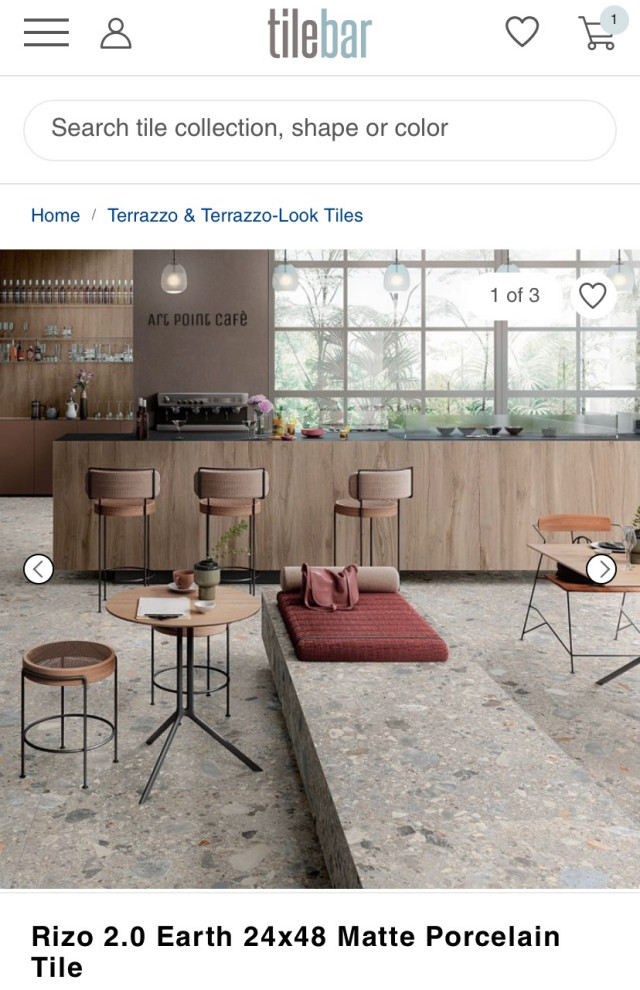 Using large format porcelain tile for countertop