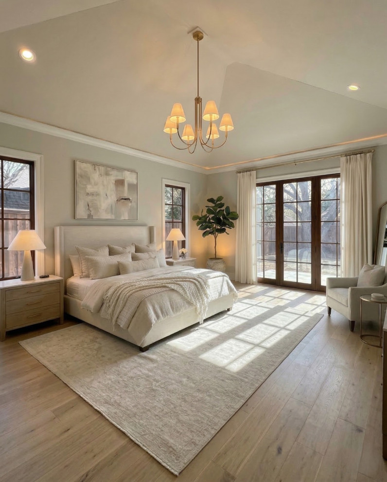Inspiration for a transitional bedroom remodel in Dallas