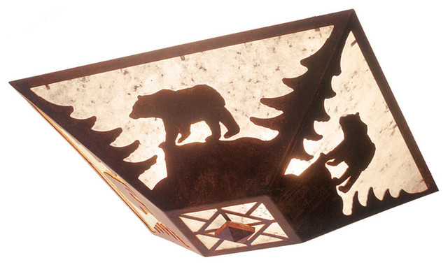 drop ceiling mount - bear - rustic - flush-mount ceiling lighting drop ceiling mount - bear - rustic - flush-mount ceiling lighting