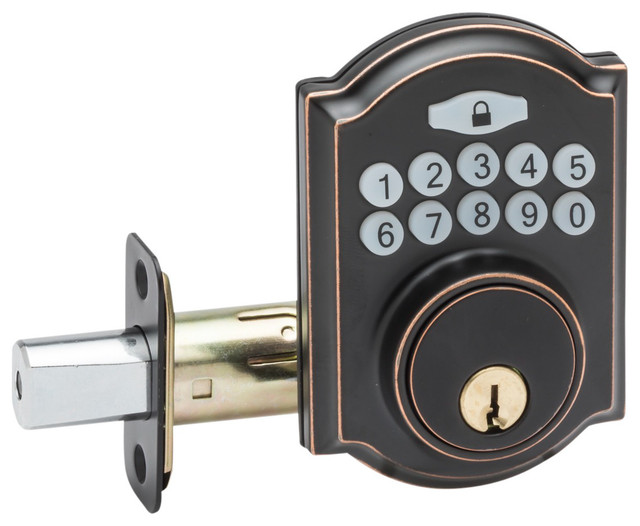Electronic Deadbolt Contemporary Door Locks by Copper Creek
