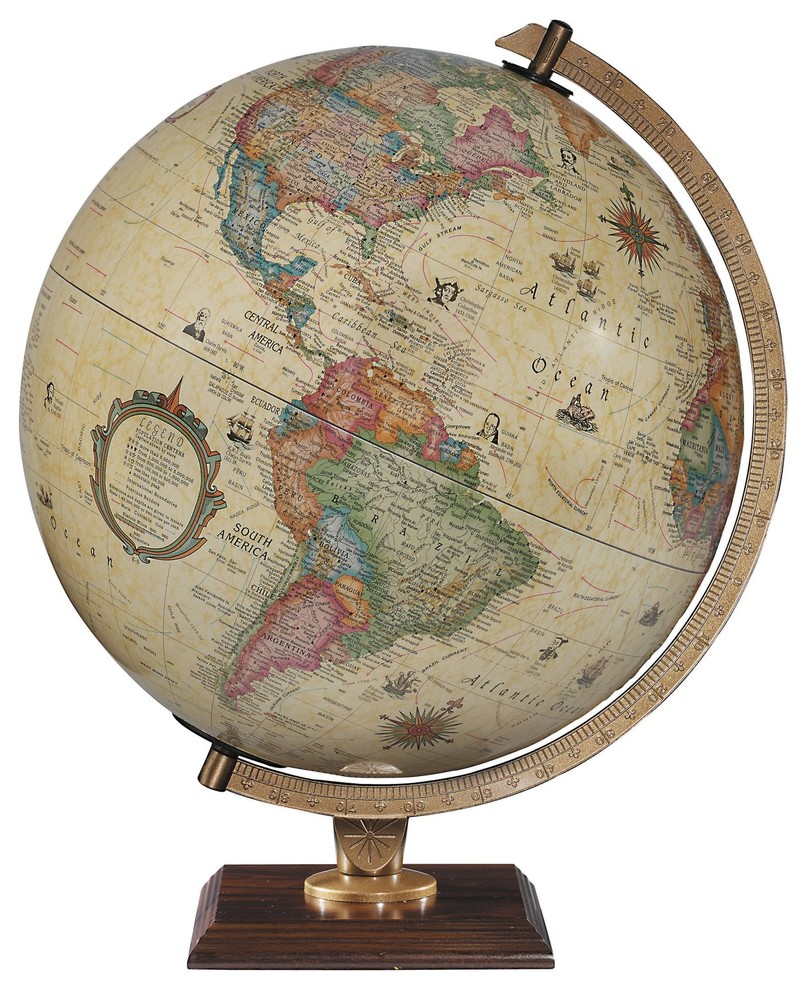 Replogle Carlyle Globe 12" Illuminated Tabletop Contemporary World