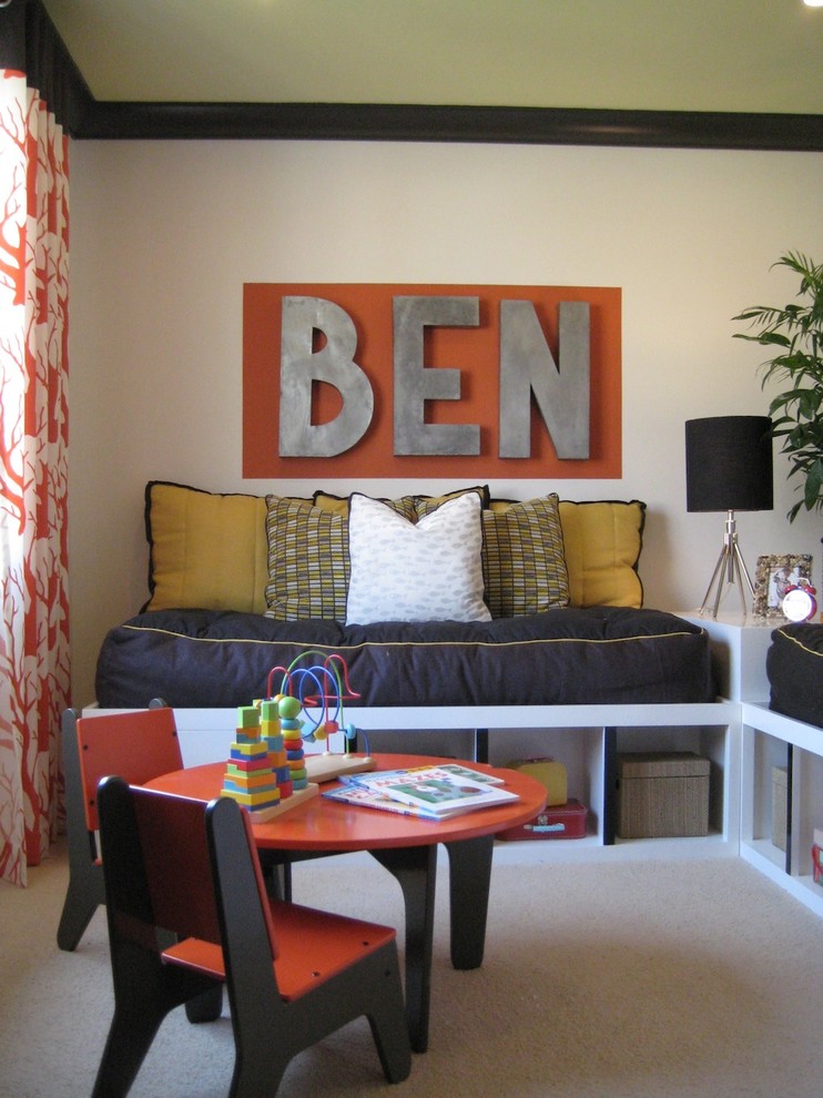 Photo of a contemporary toddler room in Orange County.