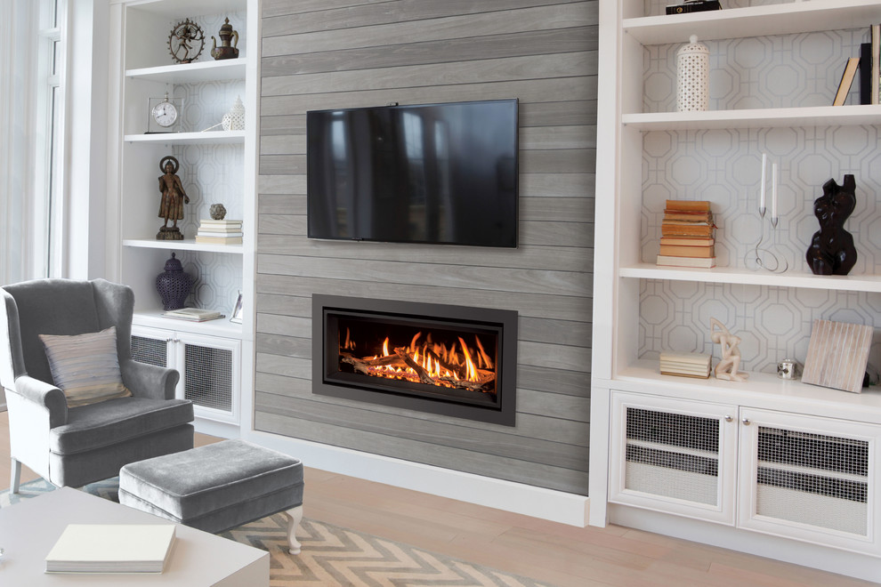 living room modern gas fireplace