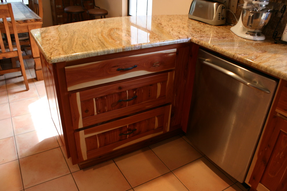 Inspiration for a rustic kitchen remodel in Austin