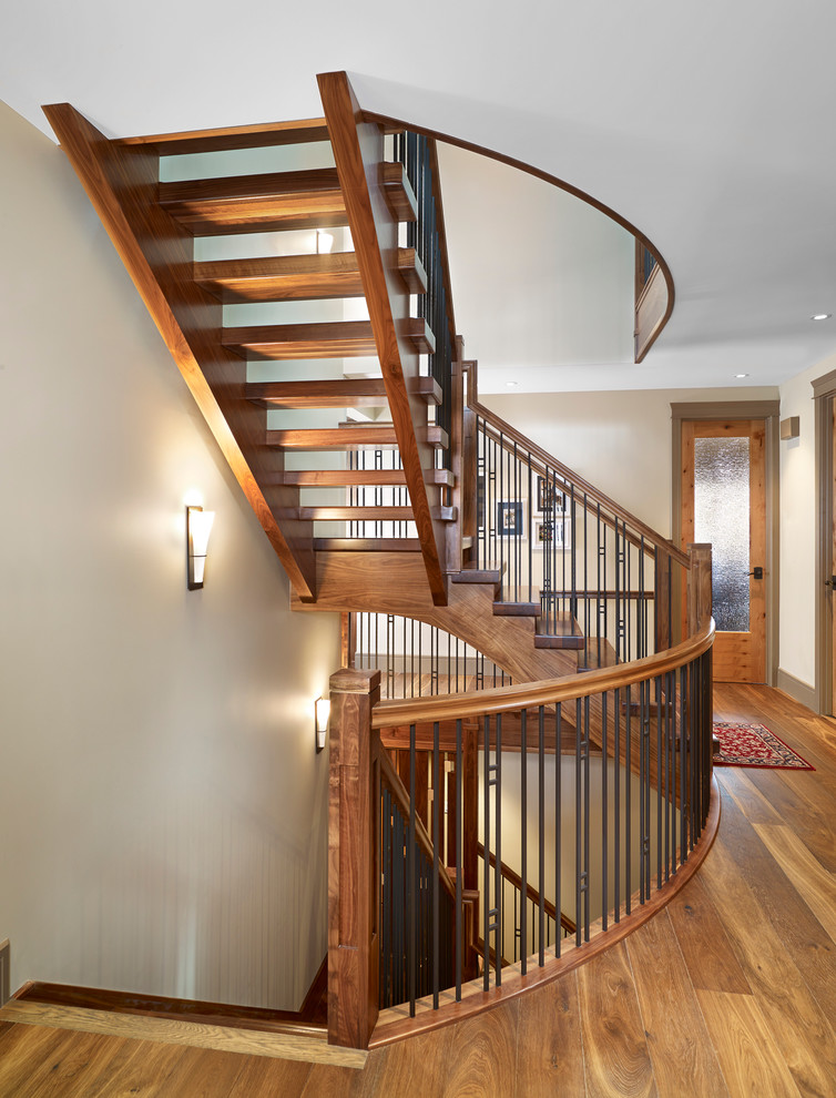 Photo of a traditional staircase in Edmonton.