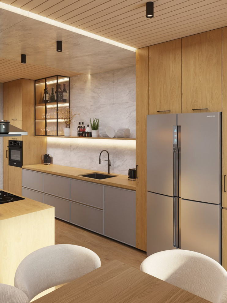 Интерьер таунхауса в стиле минималистичный лофт