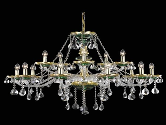 Elegant Lighting 7810G35GN/RC Chandelier from the Alexandria Collection