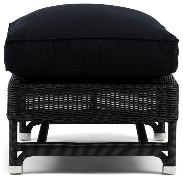 Black Wicker Outdoor Wing Chair | Rivièra Maison Nicolas - Tropical -  Outdoor Lounge Chairs - by Oroa - European Furniture | Houzz