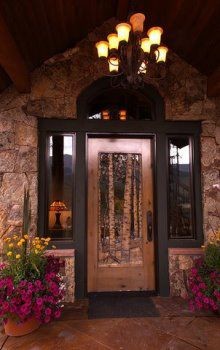 Mountain style home design photo in Orange County