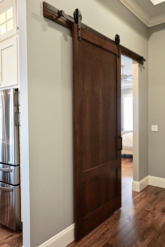 Inspiration for a large transitional entryway remodel in Cedar Rapids