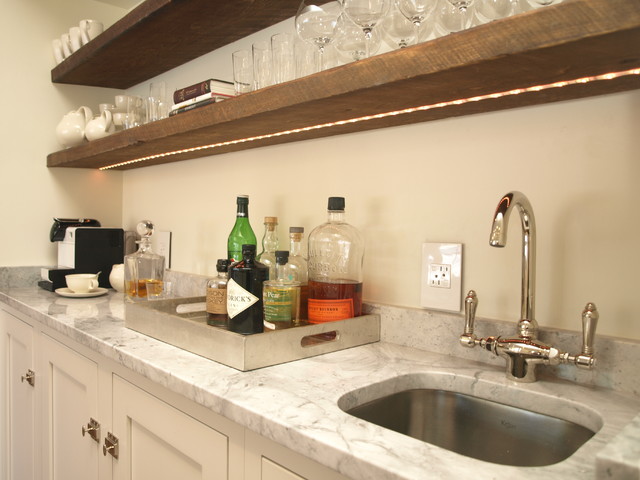 LED Strip Lighting On Slotting Shelves From Reclaimed Wood Urban Country Farm Kitchen LED Strip Lighting On Slotting Shelves From Reclaimed Wood Urban Country Farm Kitchen