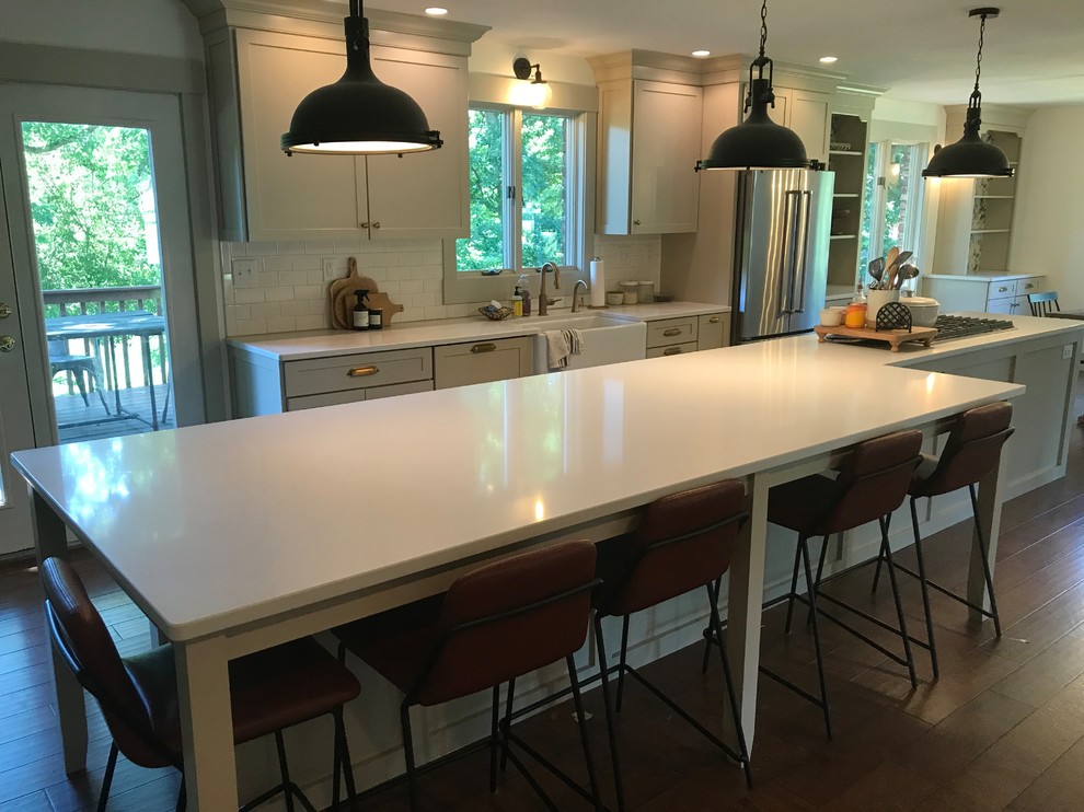 Inspiration for a large transitional galley kitchen remodel in Chicago