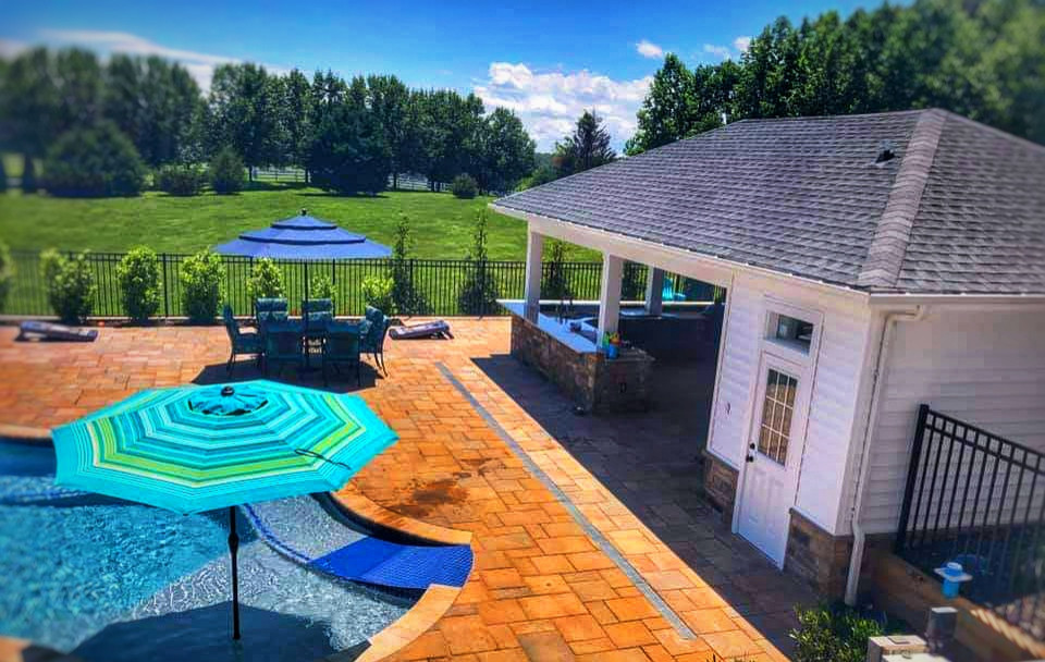 Pool House and Entertainment Area