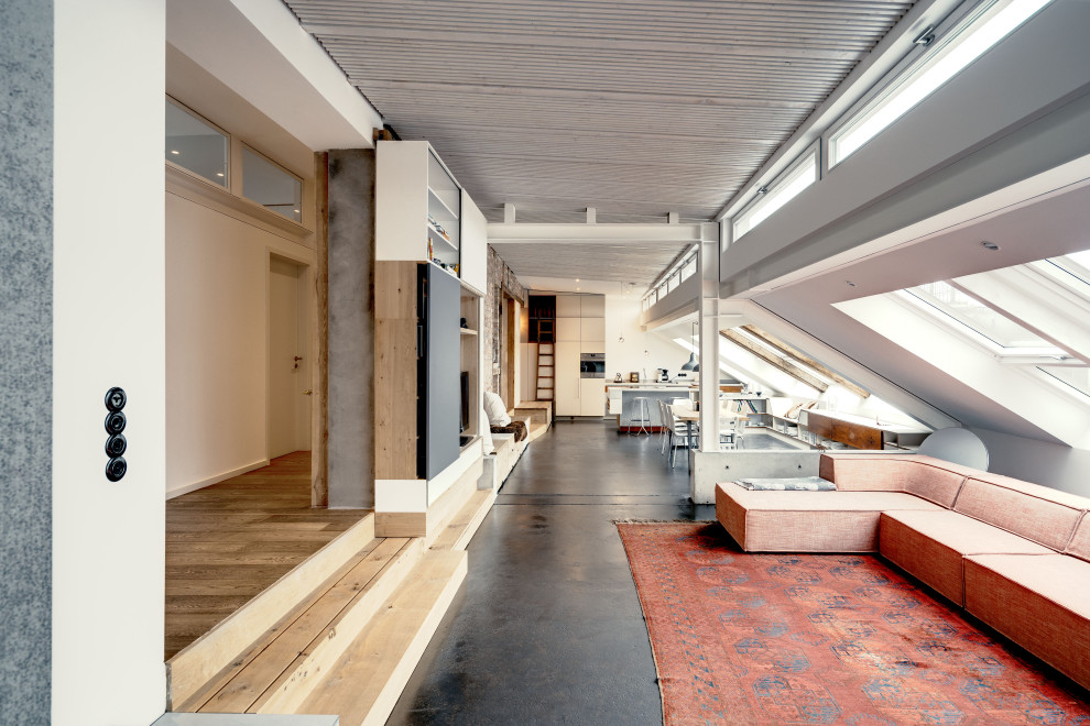 This is an example of a modern living room in Berlin.
