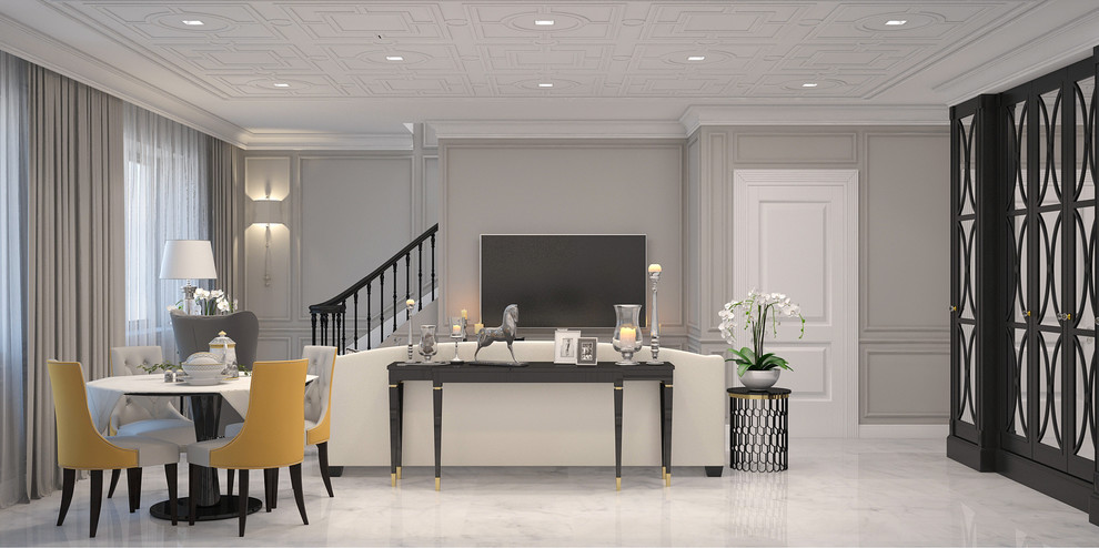 Двухуровневая квартира. Современный АР Деко