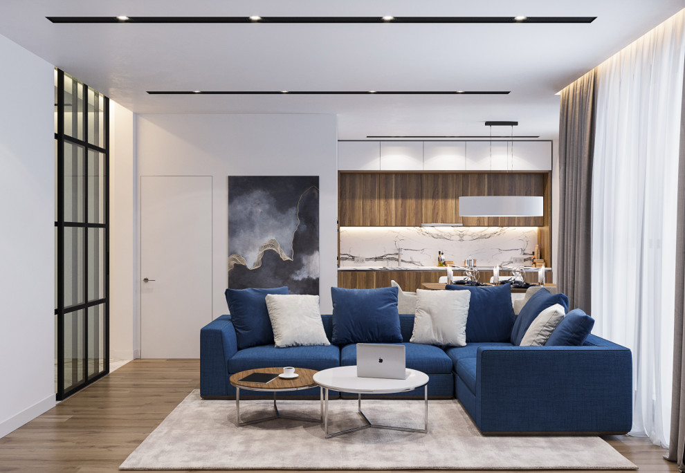 Дизайн интерьера двухкомнатной квартиры. ЖК Ясный. Москва