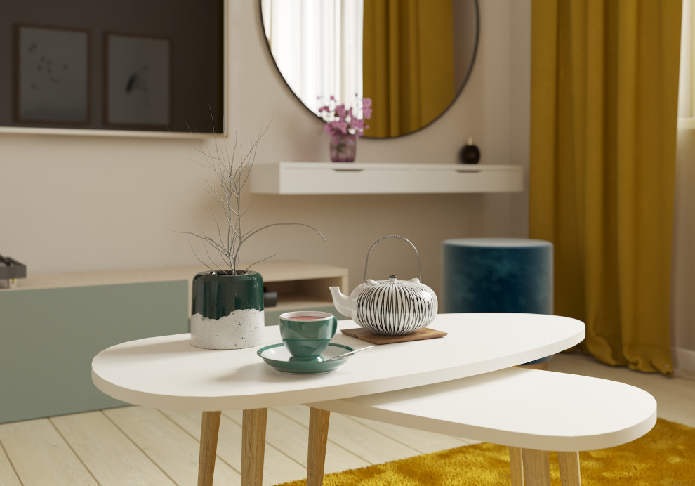 Проект однокомнатной квартиры «Яркий СКАНДИ» для прекрасной молодой особы