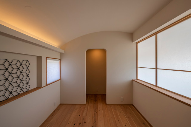 木彩の家 moderne-japonais-chambre