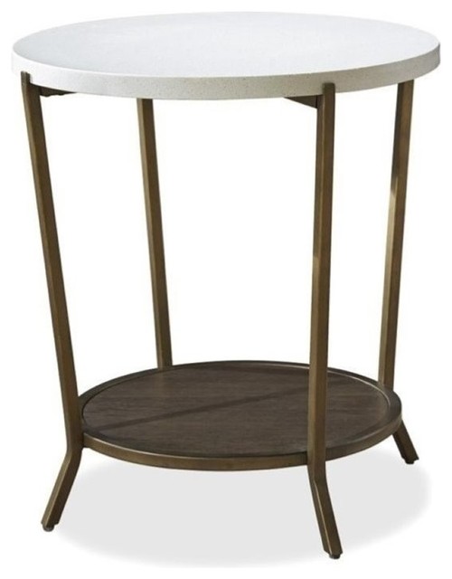 Beaumont Lane Round End Table Brown Eyed Girl