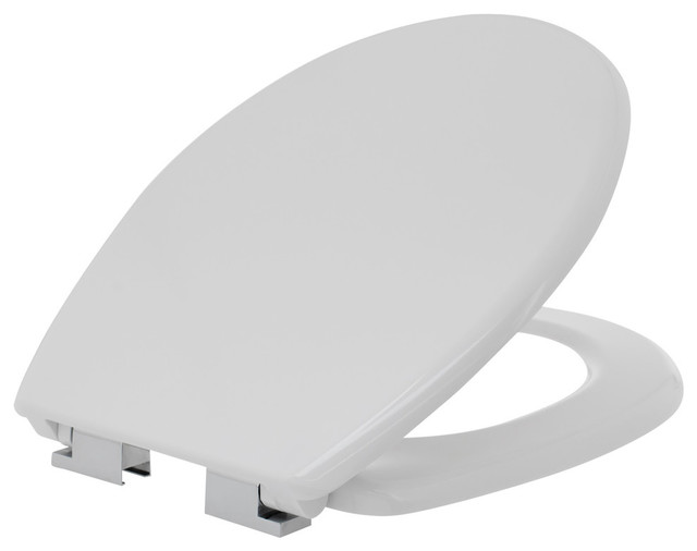 Kirkton 18" Round Toilet Seat and Lid With Soft Close Hinges, White