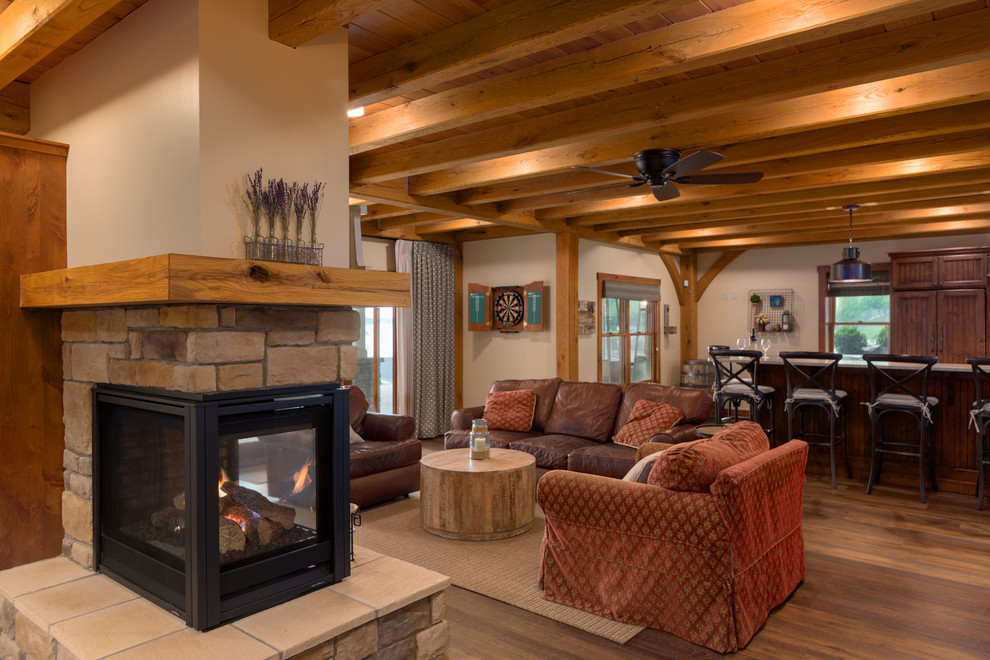 Mountain style home design photo in Columbus
