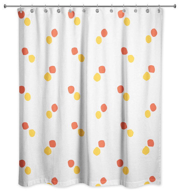 Polka Dots in Red and Yellow Shower 