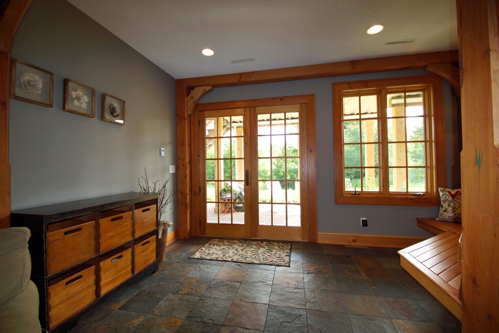 Entryway - rustic entryway idea in Minneapolis