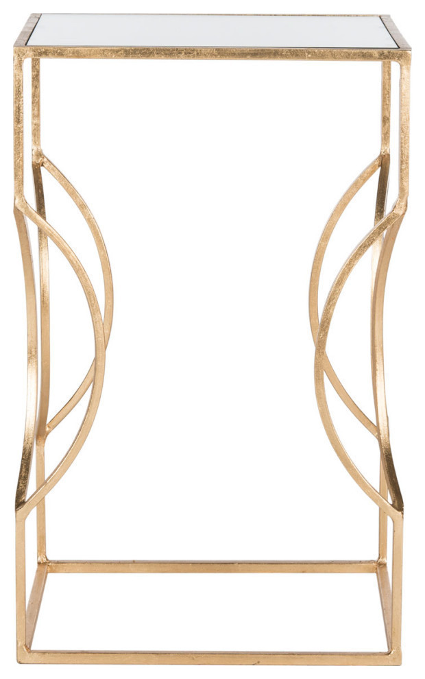 Brianna Gold Leaf End Table Midcentury Side Tables And End Tables