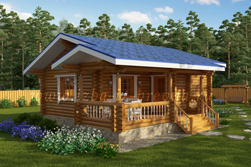 Проекты бань из оцилиндрованного бревна