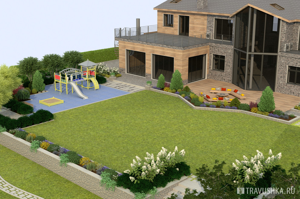 Дизайн-проект участка 20 соток, в 3D