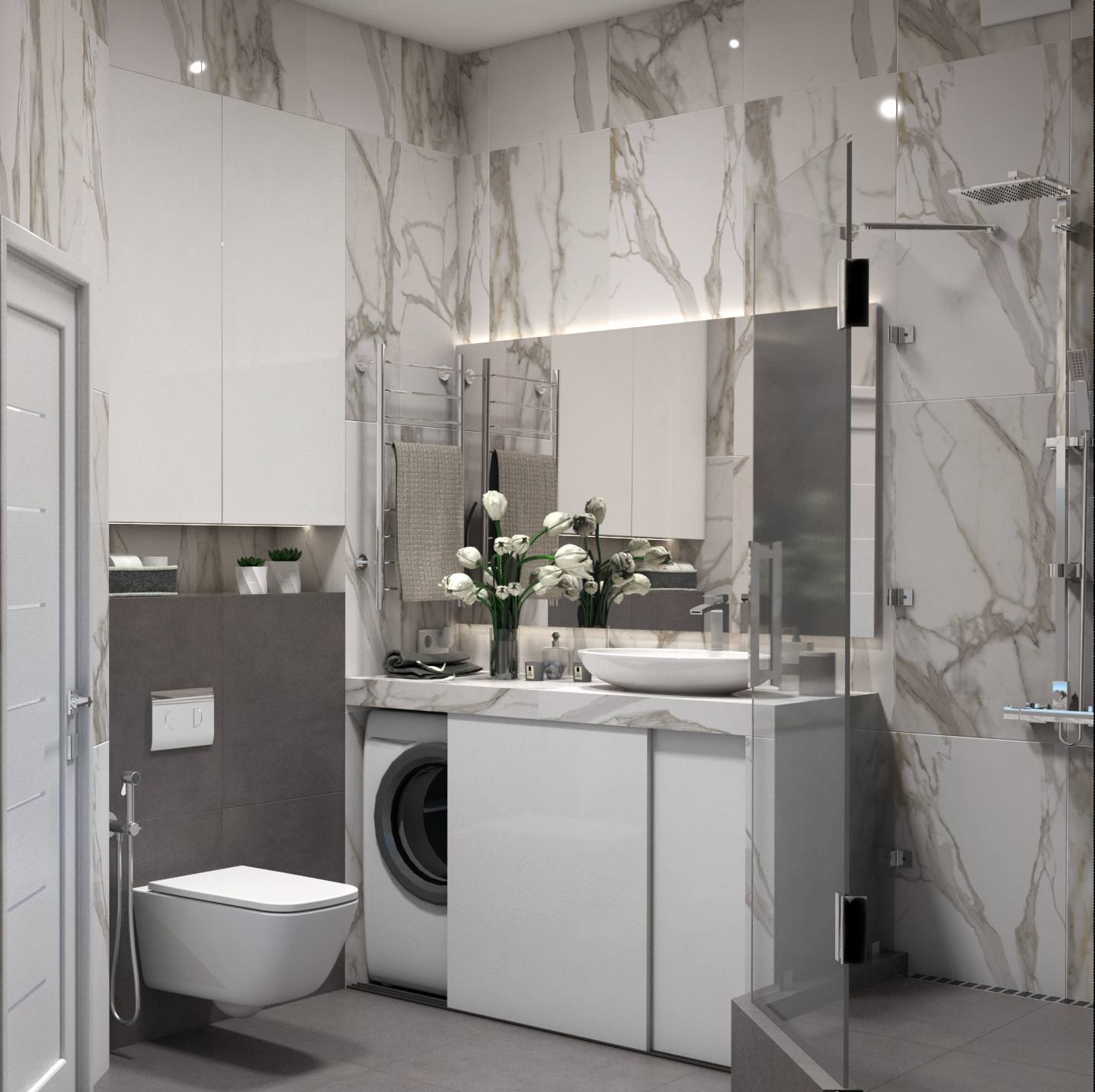 2 варианта одной душевой в Ростове-на-Дону