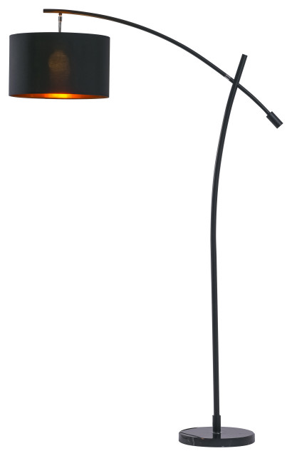 Moderno Black Finish Arched Floor lamp - Transitional - Floor Lamps ...