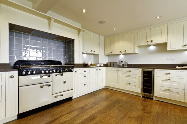 blue and cream country style kitchen - modern - kitchen - manchester