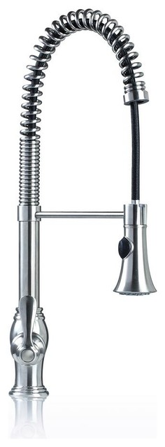 Single-Handle Pull-Down Sprayer Kitchen Faucet, Satin Nickel