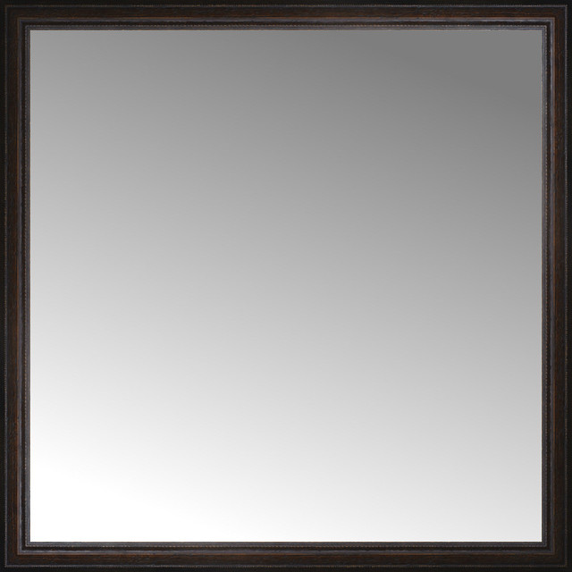45 X45 Custom Framed Mirror Traditional Wall Mirrors By 45 X45 Custom Framed Mirror Distressed Brown