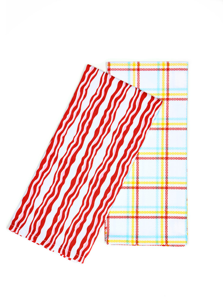 Bacon n' Eggs Collection - Bacon - Two Tea Towels