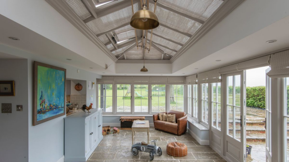 Farmhouse conservatory in Sussex.