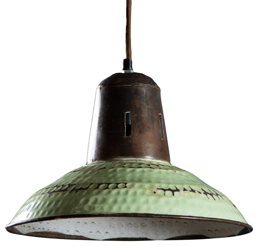 Goshen Hanging Lamp, Vintage Green